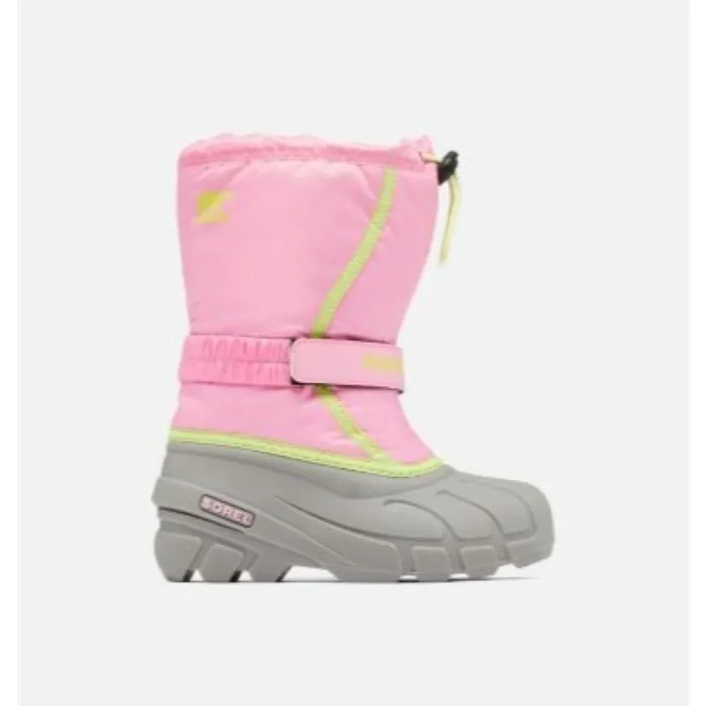 SOREL Flurry Snow Boots Youth 5 Blooming Pink Waterproof Insulated Winter Boots